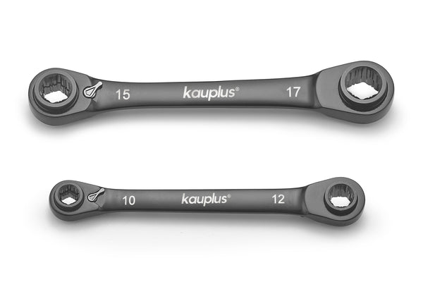 4 in 1 Non-Slip Box End Reversible Ratcheting Wrench Set-Metric